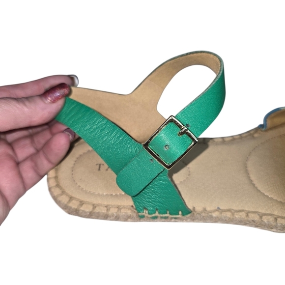 Talbots Izzy Ikat Medallion Espadrille Sandals Blue Green Size 9 - Picture 10 of 12